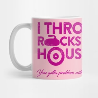 I throw rocks at houses Mug